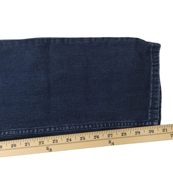 Levis 514 Mens Size 30 x 32 Dark Wash Denim Low Rise Straight Leg Pants - Picture 5 of 12